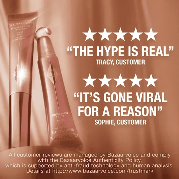 Рум'яна- хайлайтер для лица Charlotte Tilbury Beauty Light Wand оттенок Pillow Talk, 12мл - изображение 6