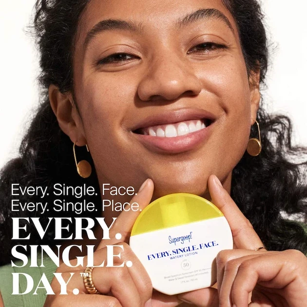 Солнцезащитный лосьон для лица spf 50 Supergoop! Every. Single. Face. Watery Lotion Sunscreen SPF 50 - Фото 6 Солнцезащитный лосьон для лица spf 50 Supergoop! Every. Single. Face. Watery Lotion Sunscreen SPF 50 - изображение 6