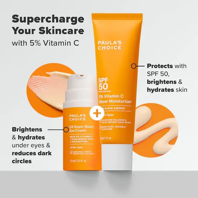Крем для кожи вокруг глаз Paula's Choice C5 Super Boost Vitamin C Eye Cream for Brightening & Firming - Фото 6 Крем для кожи вокруг глаз Paula's Choice C5 Super Boost Vitamin C Eye Cream for Brightening & Firming - изображение 6