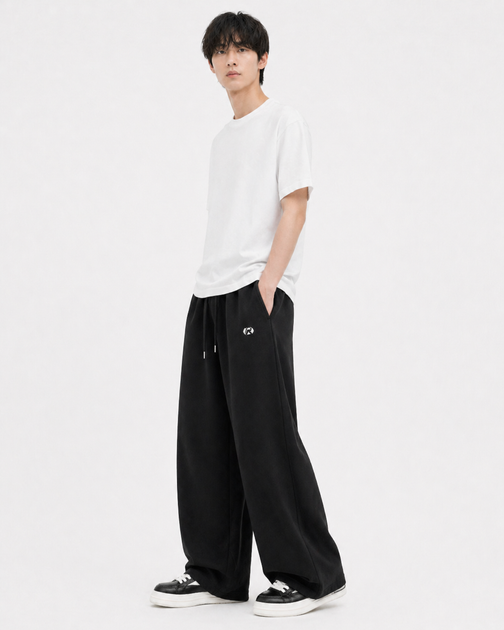 Спортивні штани baggy XIN.QD для хлопчика широкі 10-15 років, Чорний, 158 - Фото 3 Спортивні штани baggy XIN.QD для хлопчика широкі 10-15 років, Чорний, 158 - зображення 3