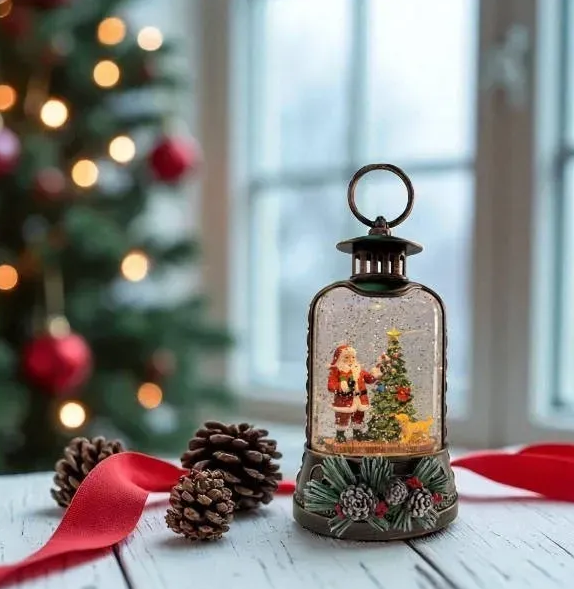 Ночник новогодний Фонарь XMAS WDL-25011A 10105, санта - изображение 3