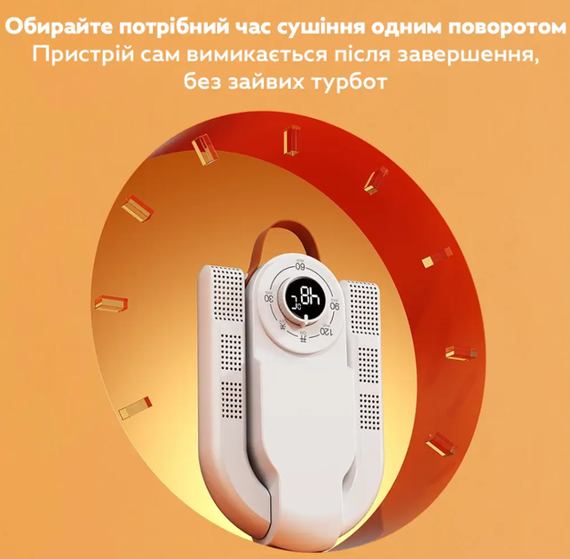 Сушилка для обуви складная, с таймером 10282, белая - изображение 5