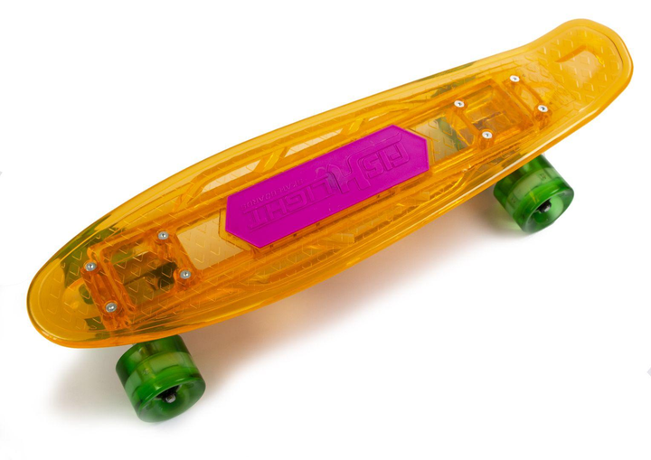 Пенни борд Fish Skateboard Original Orange музыкальная и светящаяся дека - изображение 3