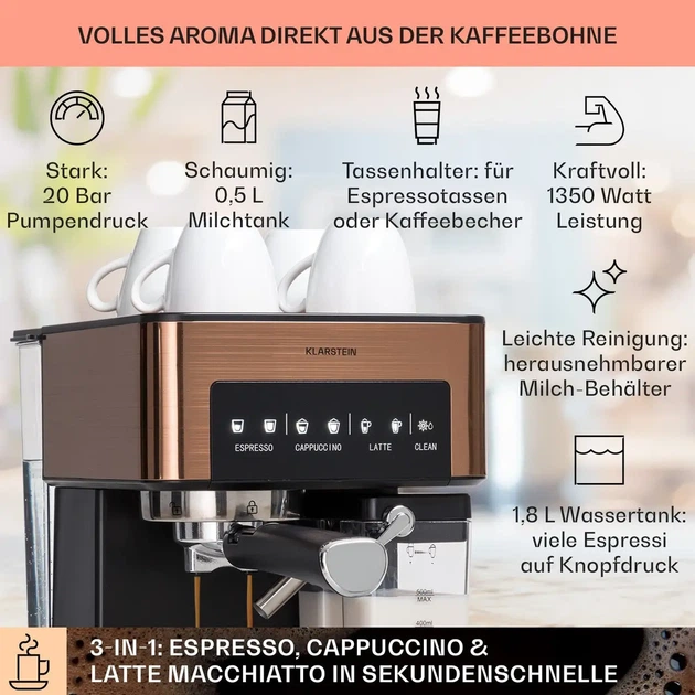 Кофеварка Klarstein Arabica Comfort (10041524) - изображение 6