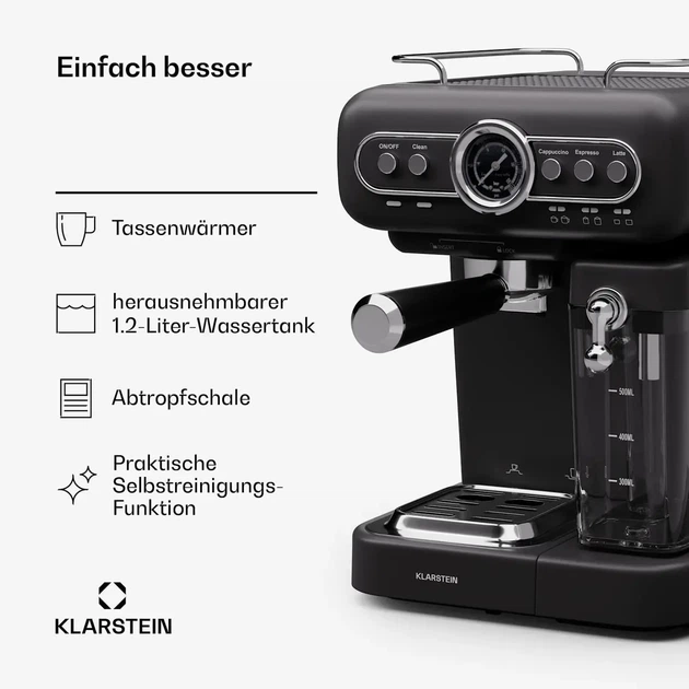 Кофеварка Klarstein Espressionata Evo 19 бар (10045425) - изображение 7