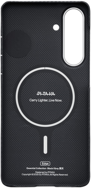 Панель PITAKA Edge Case MagSafe для Samsung Samsung Galaxy S26 Black-Grey (741654367896) - зображення 4