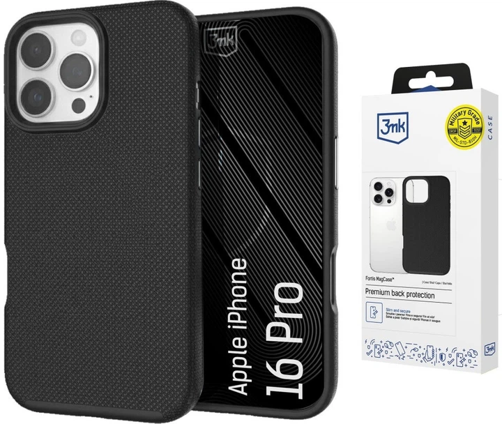 Чохол 3MK Fortis MagCase для Apple iPhone 16 Pro Black (5903108754231) - зображення 3