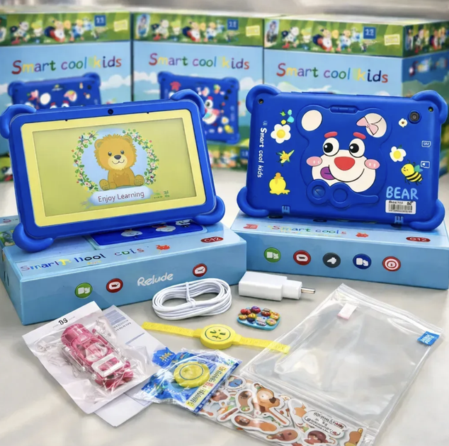Планшет детский Smart Cool Kids C12 8 256GB с экраном 7 дюймов Android для обучения и игр Синий с мощным аккумулятором для длительного использования и встроенным родительским контролем для полной безопасности ребенка в интернете - изображение 3