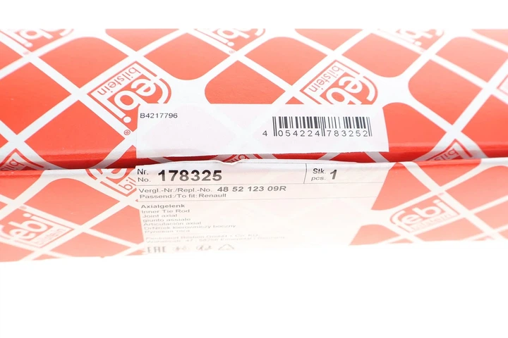 Поперечна рульова тяга (без наконечника) FEBI 178325 Renault Espace 485212309R, 485212309RSK1 - Фото 7 Поперечна рульова тяга (без наконечника) FEBI 178325 Renault Espace 485212309R, 485212309RSK1 - изображение 7