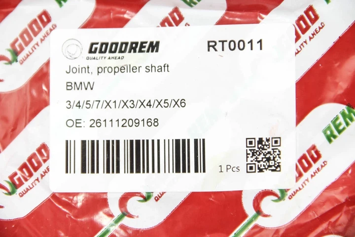 Балансир кардана BMW E34/E36/E91/E46/E36/E92/E84 90- GOODREM RT0011 BMW 5 Series, 3 Series, X5, 7 Series, 6 Series, 1 Series, X1, X3, X6 26117511162 26111227420 - зображення 4