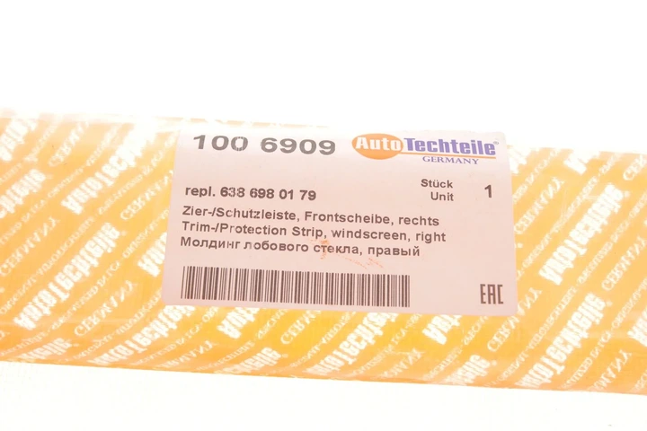 Накладка скла лобового MB Vito (W638) 96-03 (R) AUTOTECHTEILE 100 6909 Mercedes Vito 6386980179 - изображение 3