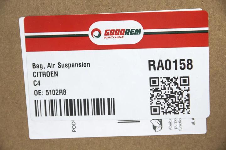 Подушка пневмопідвіски (ззаду) Citroen C4 Picasso 08-13 GOODREM RA0158 Citroen C4 5102R8, 5102GN, 8840587560 - изображение 4
