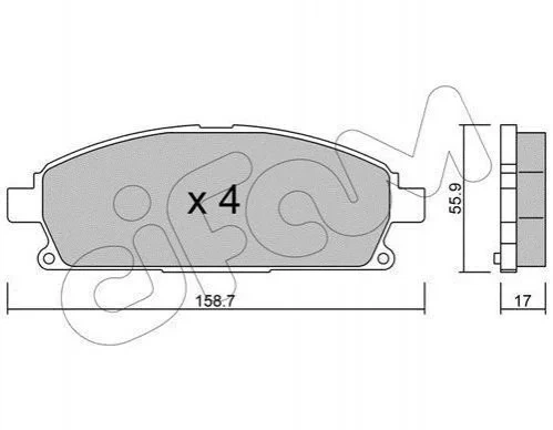 Комплект гальмівних колодок 8224060 CIFAM CIFAM 8224060 Nissan X-Trail, Pathfinder 410608H785, 440608H785, D10608H785 - Фото 1 Комплект гальмівних колодок 8224060 CIFAM CIFAM 8224060 Nissan X-Trail, Pathfinder 410608H785, 440608H785, D10608H785 - зображення 1