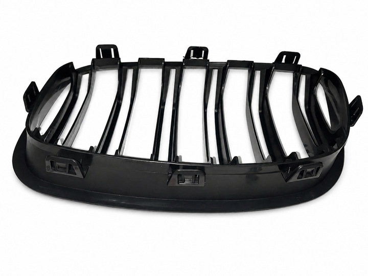 Подвійна решітка радіатора ГРИЛЬ M-стиль BMW 1 F20 F21 2011-2014 дорестайл чорний глянець - зображення 5