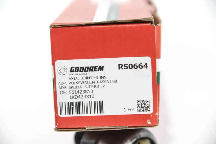 Тяга рульова VW Passat/Touran/Superb III 11- GOODREM RS0664 Volkswagen Passat, Touran; Skoda Superb, Karoq, Kodiaq 561423810, 1KD423810 - Фото 4 Тяга рульова VW Passat/Touran/Superb III 11- GOODREM RS0664 Volkswagen Passat, Touran; Skoda Superb, Karoq, Kodiaq 561423810, 1KD423810 - изображение 4