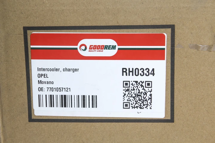 Радіатор інтеркулера а Master/Movano II 1.9/2.2/2.5 dCi 02> GOODREM RH0334 Opel Movano; Renault Master 4415074, 93179776, 2147000QAA - изображение 4