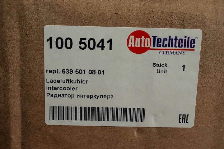 Радіатор інтеркулера MB Vito CDI 03- AUTOTECHTEILE 100 5041 Mercedes Vito 6395010801 - изображение 2