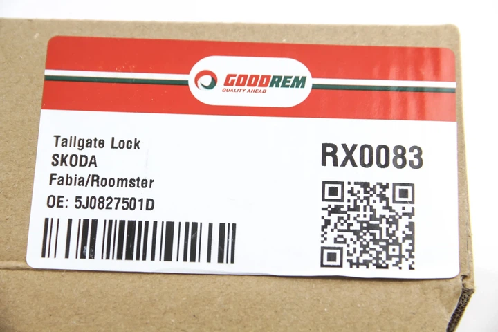 Замок дверей зад. Skoda Fabia/Roomster 06-15 GOODREM RX0083 Skoda Roomster, Fabia 5J0827501D, 5J0827501C, 5J0827501B - Фото 5 Замок дверей зад. Skoda Fabia/Roomster 06-15 GOODREM RX0083 Skoda Roomster, Fabia 5J0827501D, 5J0827501C, 5J0827501B - зображення 5