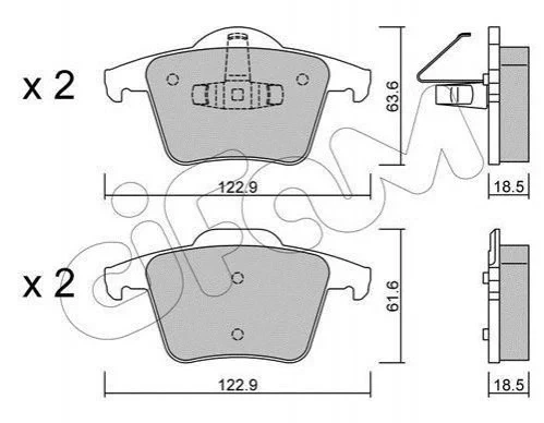 Комплект гальмівних накладок, дисковий гальмо CIFAM 8226880 Volvo XC90, XC60 274528, 274330, 30793093 - Фото 1 Комплект гальмівних накладок, дисковий гальмо CIFAM 8226880 Volvo XC90, XC60 274528, 274330, 30793093 - зображення 1