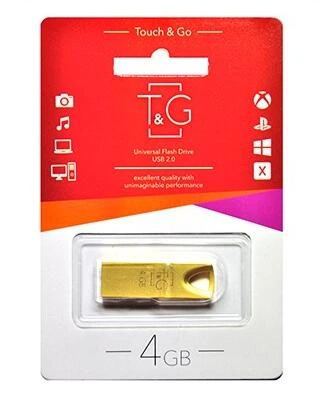 Флешка USB 4GB T&G метал 117 золотой - Фото 1 Флешка USB 4GB T&G метал 117 золотой - изображение 1