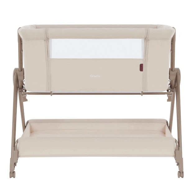Детская приставная кроватка с матрасом передвижная CARRELLO Gracia CRL-16502 Linen Beige с рождения - изображение 5
