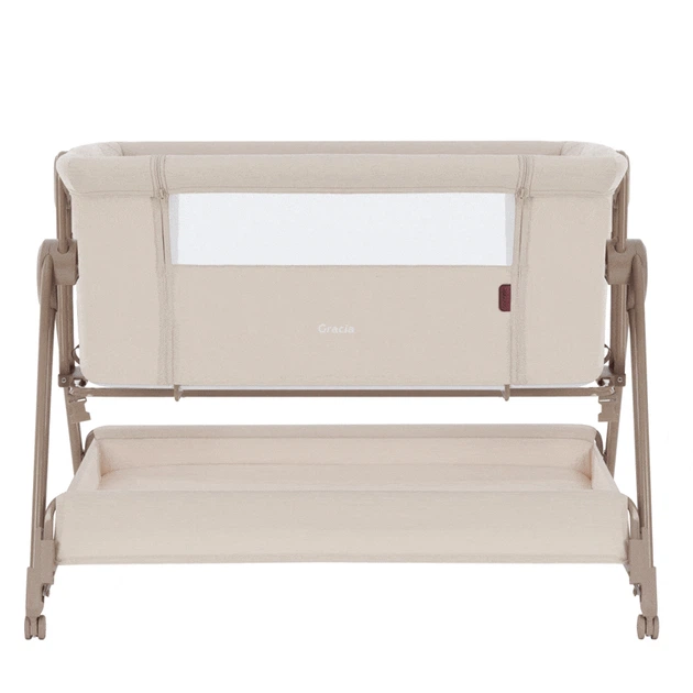 Детская приставная кроватка с матрасом передвижная CARRELLO Gracia CRL-16502 Linen Beige с рождения - изображение 6