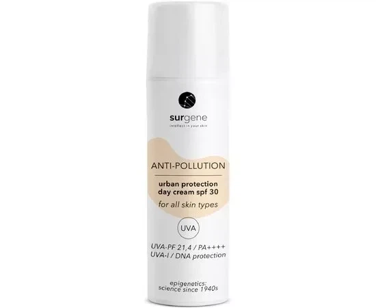 Сонцезахисний крем для обличчя SPF 30 Surgene Urban Protect 50 ml - Фото 1 Сонцезахисний крем для обличчя SPF 30 Surgene Urban Protect 50 ml - зображення 1