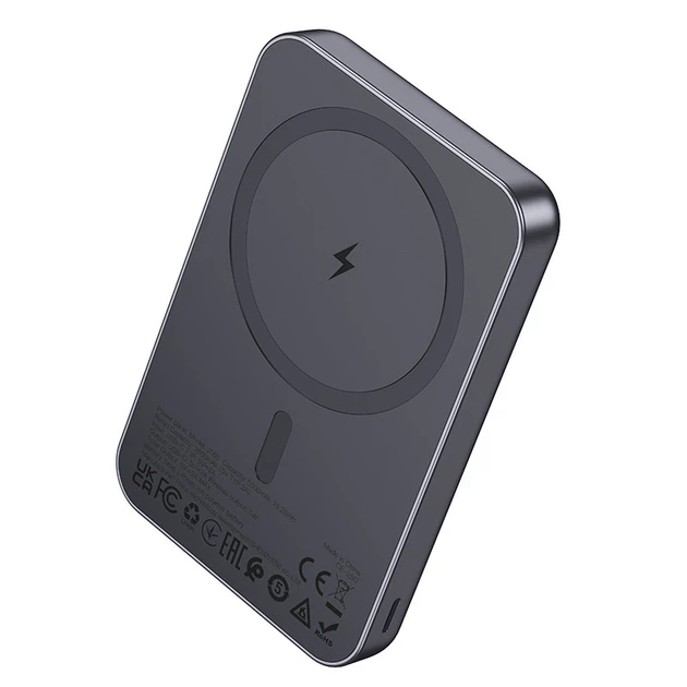 Павербанк з бездротовою зарядкою HOCO J160 5000 mAh 5W/2A 1Type-C/1Lightning Grey - зображення 3
