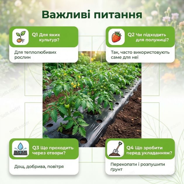 Пленка мульча Shadow 1,2х1000м 30мкм для мульчирования почвы овощей с перфорацией УФ стабилизация черная - изображение 4