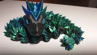 Іграшка та декор 3D друк дракон гнучкий – articulated dragon, яскравий фігурний сувенір - Фото 1 Іграшка та декор 3D друк дракон гнучкий – articulated dragon, яскравий фігурний сувенір - зображення 1