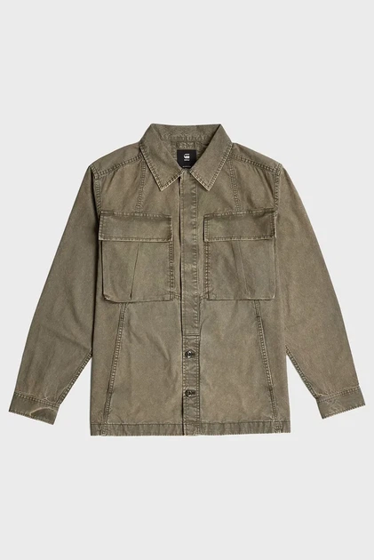 Чоловіча сіра демісезонна куртка Cargo Washed Overshirt G-Star L D26811,D388 - Фото 6 Чоловіча сіра демісезонна куртка Cargo Washed Overshirt G-Star L D26811,D388 - изображение 6