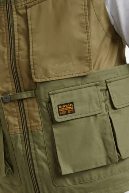 Чоловічий зелений жилет P-35T G-Star RAW M D24287,D387 - изображение 4