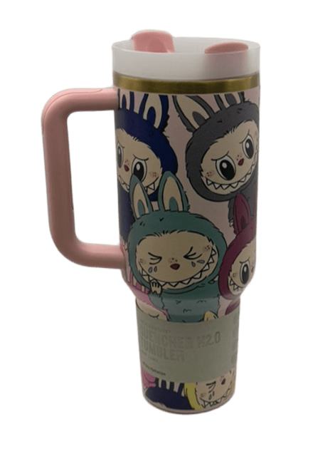 Термос термокружка Stanley Quencher H2.0 Tumbler из нержавеющей стали 1,18 л Labubu Cup Premium Look KT8005202 - изображение 4