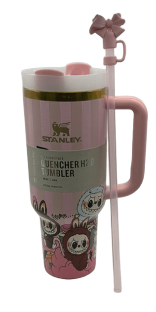 Термос термочашка Stanley Quencher H2.0 Tumbler з нержавіючої сталі 1,18 л Labubu Pink KT8005201 - зображення 3
