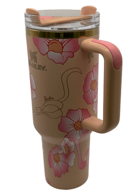 Термос термокружка Stanley Quencher H2.0 Tumbler из нержавеющей стали Peach Flower Barbie 1,18 л KT7001984 - Фото 8 Термос термокружка Stanley Quencher H2.0 Tumbler из нержавеющей стали Peach Flower Barbie 1,18 л KT7001984 - изображение 8