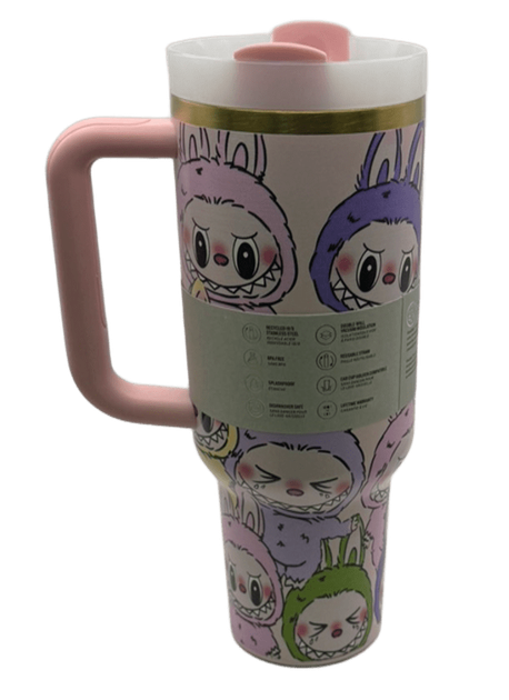 Термос термокружка Stanley Quencher H2.0 Tumbler из нержавеющей стали 1,18 л Labubu Cup Gift Box Style KT8005203 - изображение 4