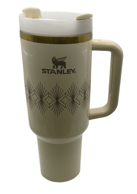 Термос термочашка Stanley Quencher H2.0 Tumbler з нержавіючої сталі 1,18 л Champagne Ivory Gold KT7001971 - зображення 2