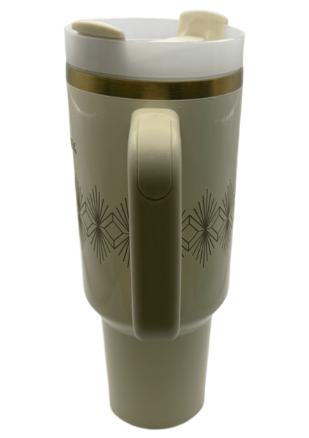 Термос термочашка Stanley Quencher H2.0 Tumbler з нержавіючої сталі 1,18 л Champagne Ivory Gold KT7001971 - зображення 6