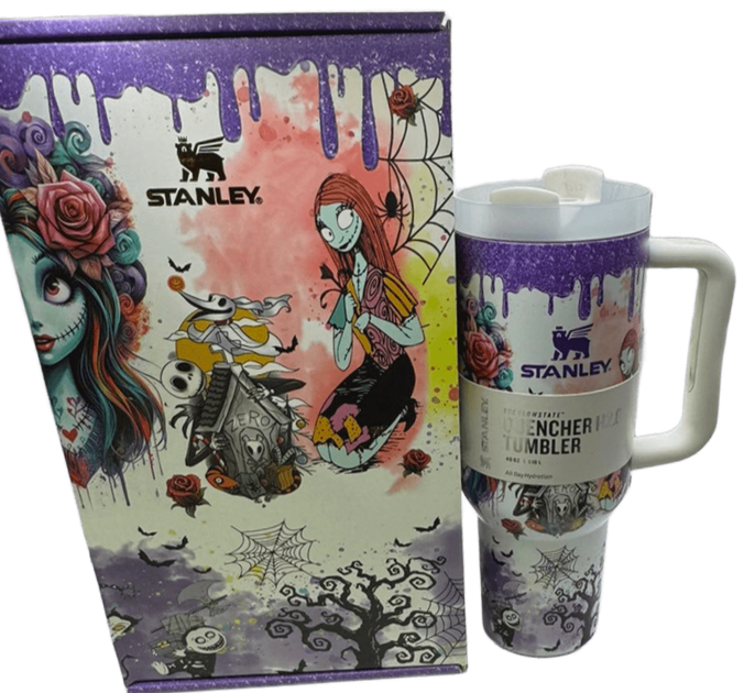 Термос термочашка Stanley Quencher H2.0 Tumbler з нержавіючої сталі 1,18 л Halloween Ghost Tumbler Set KT7001970 - зображення 7