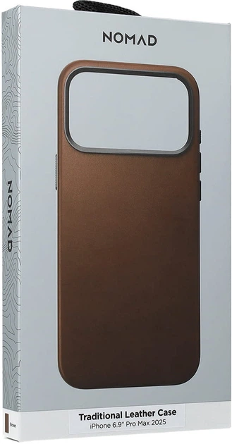 Etui Nomad Traditional Leather Case Magsafe na iPhone 17 Pro Max Brązowe (856504011901) - obraz 4