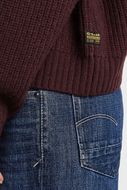 Жіночий бордовий шерстяний кардиган Cable G-Star RAW S D27729, D770 - зображення 5