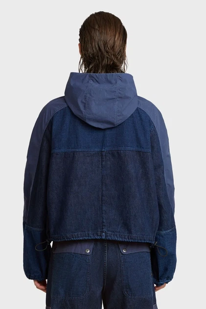 Жіноча темно-синя куртка джинсова Hooded track G-Star RAW S D26292,D934 - зображення 3