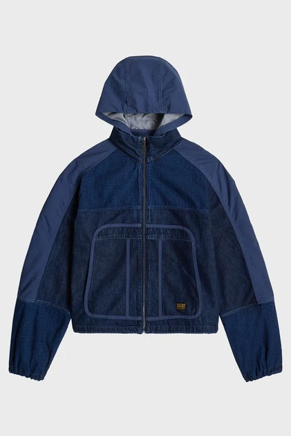 Жіноча темно-синя куртка джинсова Hooded track G-Star RAW S D26292,D934 - зображення 5
