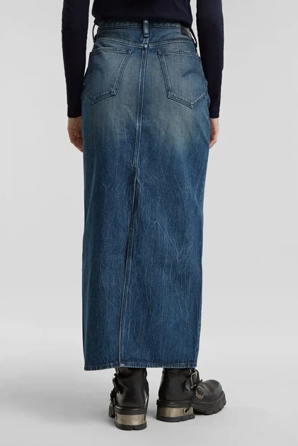 Жіноча темно-синя спідниця джинсова Viktoria Long Skirt wmn G-Star RAW 28 D24385,D499 - Фото 3 Жіноча темно-синя спідниця джинсова Viktoria Long Skirt wmn G-Star RAW 28 D24385,D499 - зображення 3