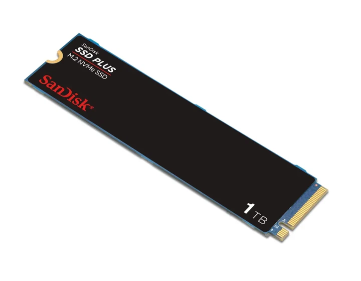 SSD диск SanDisk SSD Plus M.2 NVMe PCIe Gen 3.0 1TB TLC NAND Flash (SDSSDA3N-1T00-G26) - Фото 2 SSD диск SanDisk SSD Plus M.2 NVMe PCIe Gen 3.0 1TB TLC NAND Flash (SDSSDA3N-1T00-G26) - зображення 2