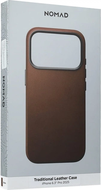 Etui Nomad Traditional Leather Case Magsafe na iPhone 17 Pro Brązowe (856504011949) - obraz 3