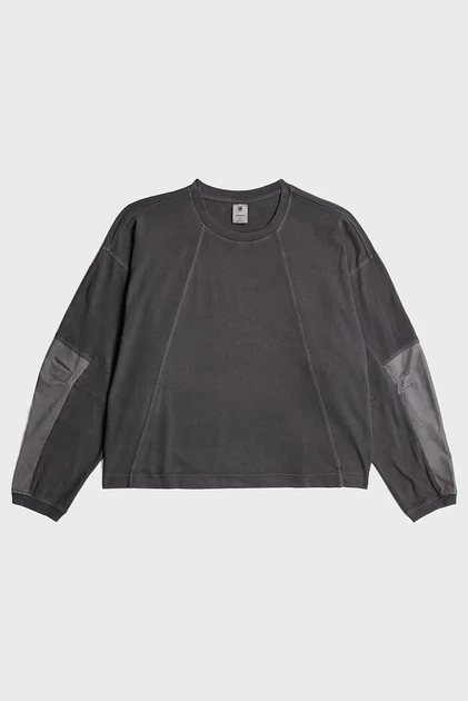 Жіночий темно-сірий лонгслів Washed G-Star S D27192,C756 - Фото 6 Жіночий темно-сірий лонгслів Washed G-Star S D27192,C756 - изображение 6
