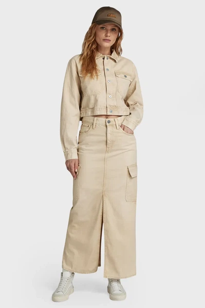 Жіноча бежева джинсова спідниця Viktoria G-Star RAW 24 D24386,D491 - зображення 2