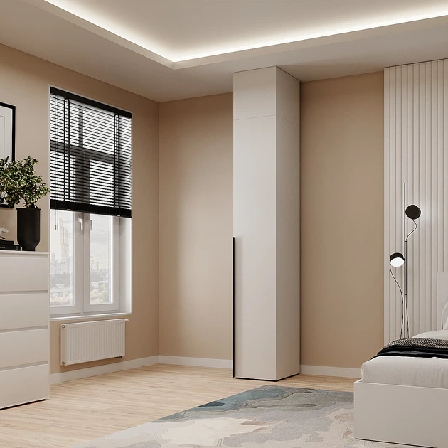 Пенал закрытый №2 Light с антресолью 400x500x2600 Белый диамант (GAA2LT09010000000) - Фото 2 Пенал закрытый №2 Light с антресолью 400x500x2600 Белый диамант (GAA2LT09010000000) - изображение 2