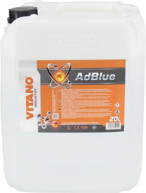 Жидкость для системы SCR AdBlue (Vitano) 20л. (для снижения выбросов оксидов азота) - Фото 1 Жидкость для системы SCR AdBlue (Vitano) 20л. (для снижения выбросов оксидов азота) - изображение 1